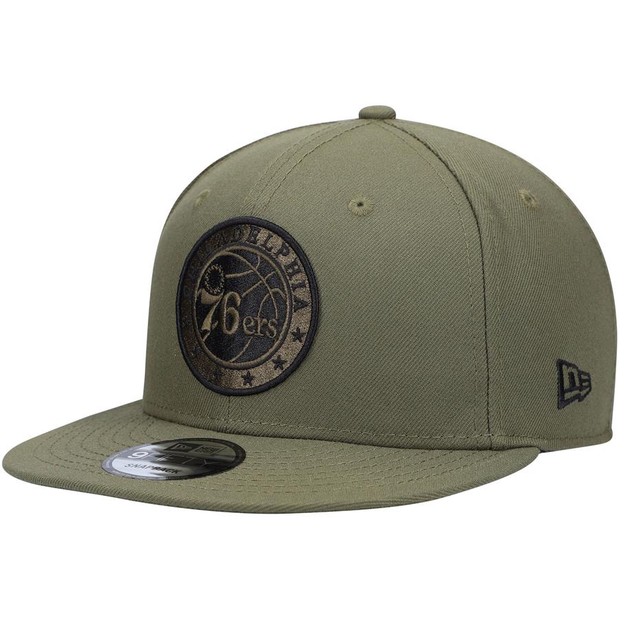 Philadelphia 76ers New Era 9FIFTY Snapback Hat - Olive