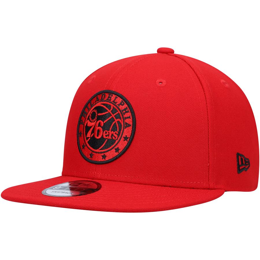 Philadelphia 76ers New Era Logo 9FIFTY Snapback Hat - Red
