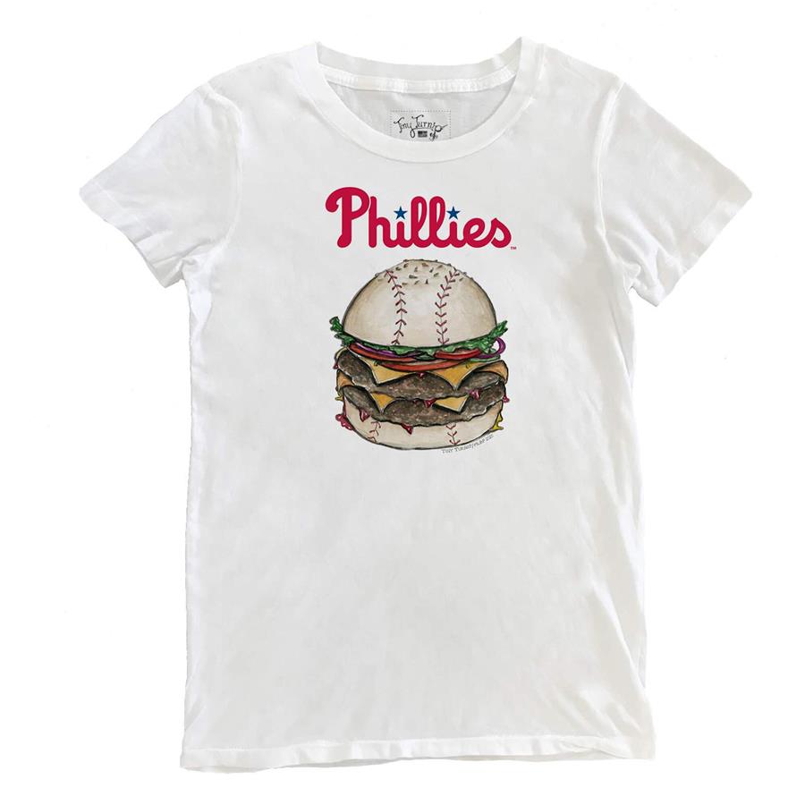 Philadelphia Phillies Tiny Turnip Women's Burger T-Shirt - White