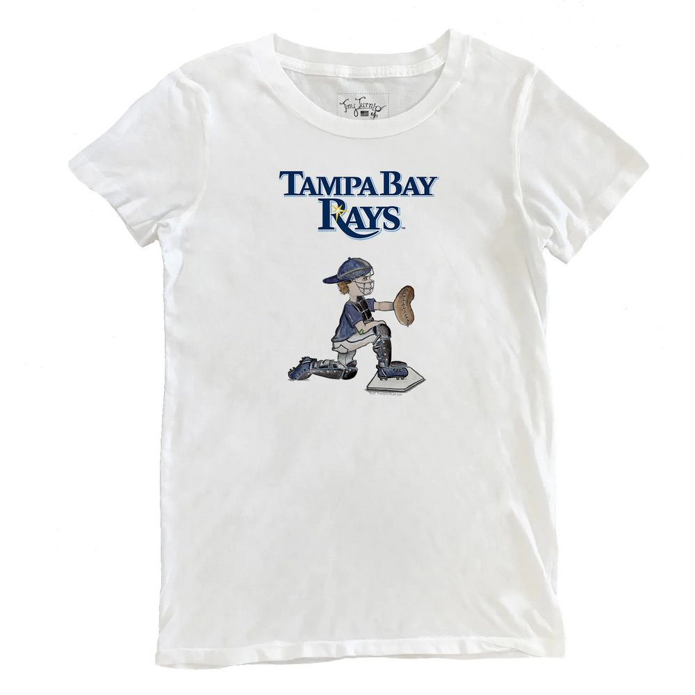Tampa Bay Rays Tiny Turnip Women's Caleb the Catcher T-Shirt - White
