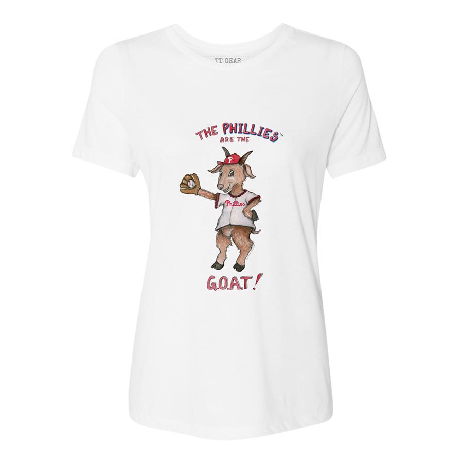 Philadelphia Phillies Tiny Turnip Women's GOAT T-Shirt - White