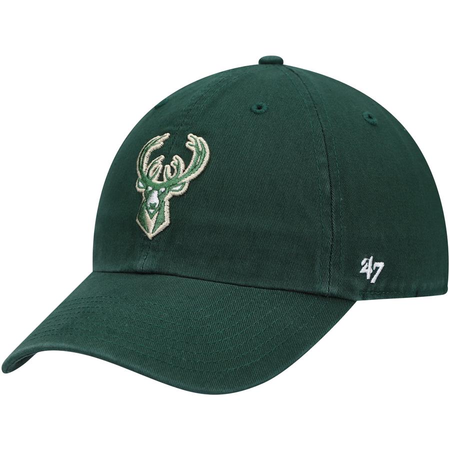 Milwaukee Bucks '47 Logo Clean Up Adjustable Hat - Hunter Green
