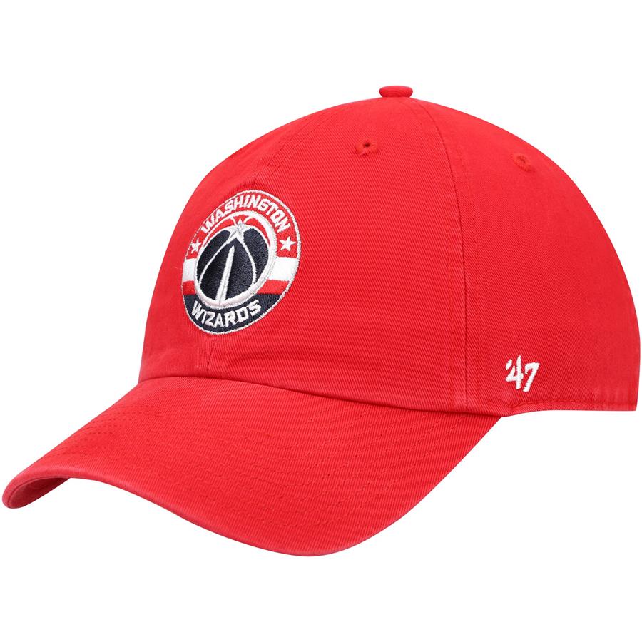 Washington Wizards '47 Logo Clean Up Adjustable Hat - Red