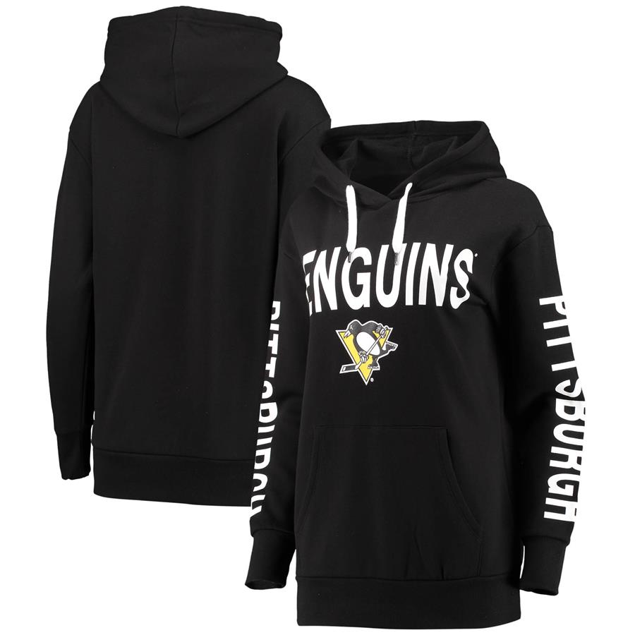 Pittsburgh Penguins G-III 4Her by Carl Banks Women's Extra Inning Pullover Hoodie - Black