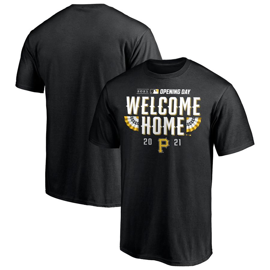 Pittsburgh Pirates Fanatics Branded 2021 Opening Day T-Shirt - Black