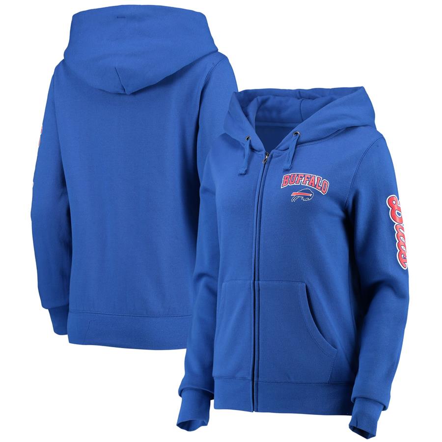 Buffalo Bills New Era Women's Playmaker Full-Zip Hoodie - Royal