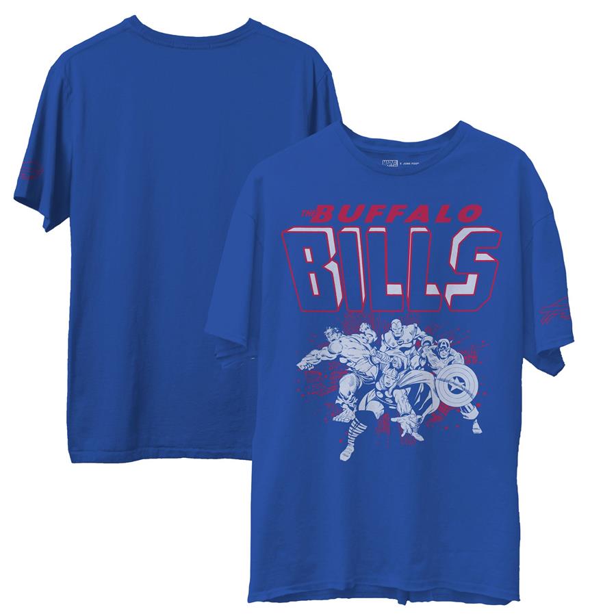 Buffalo Bills Junk Food Marvel T-Shirt - Royal