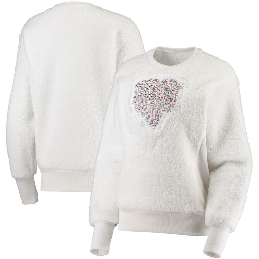 Chicago Bears Touch Women's Milestone Tracker Pullover Sweatshirt - White