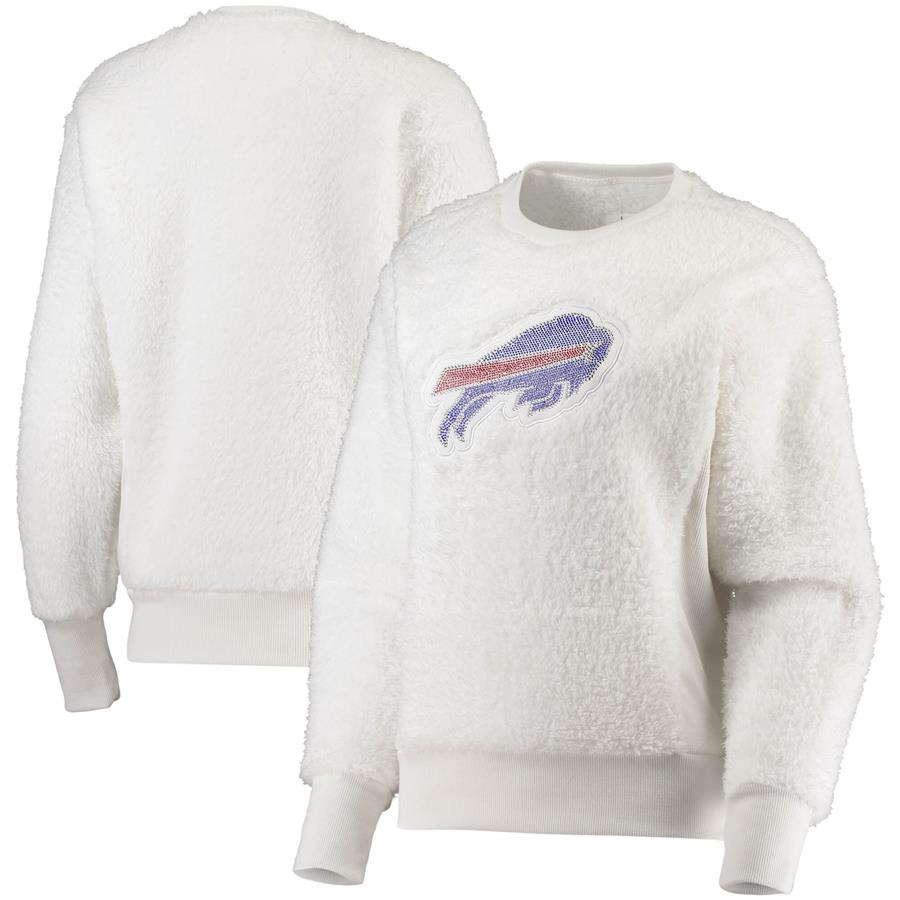 Buffalo Bills Touch Women's Milestone Tracker Pullover Sweatshirt - White