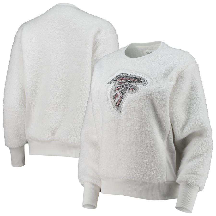 Atlanta Falcons Touch Women's Milestone Tracker Pullover Sweatshirt - White