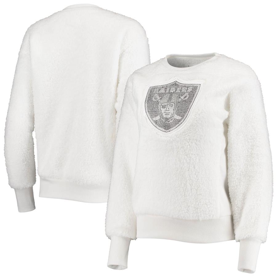 Las Vegas Raiders Touch Women's Milestone Tracker Pullover Sweatshirt - White