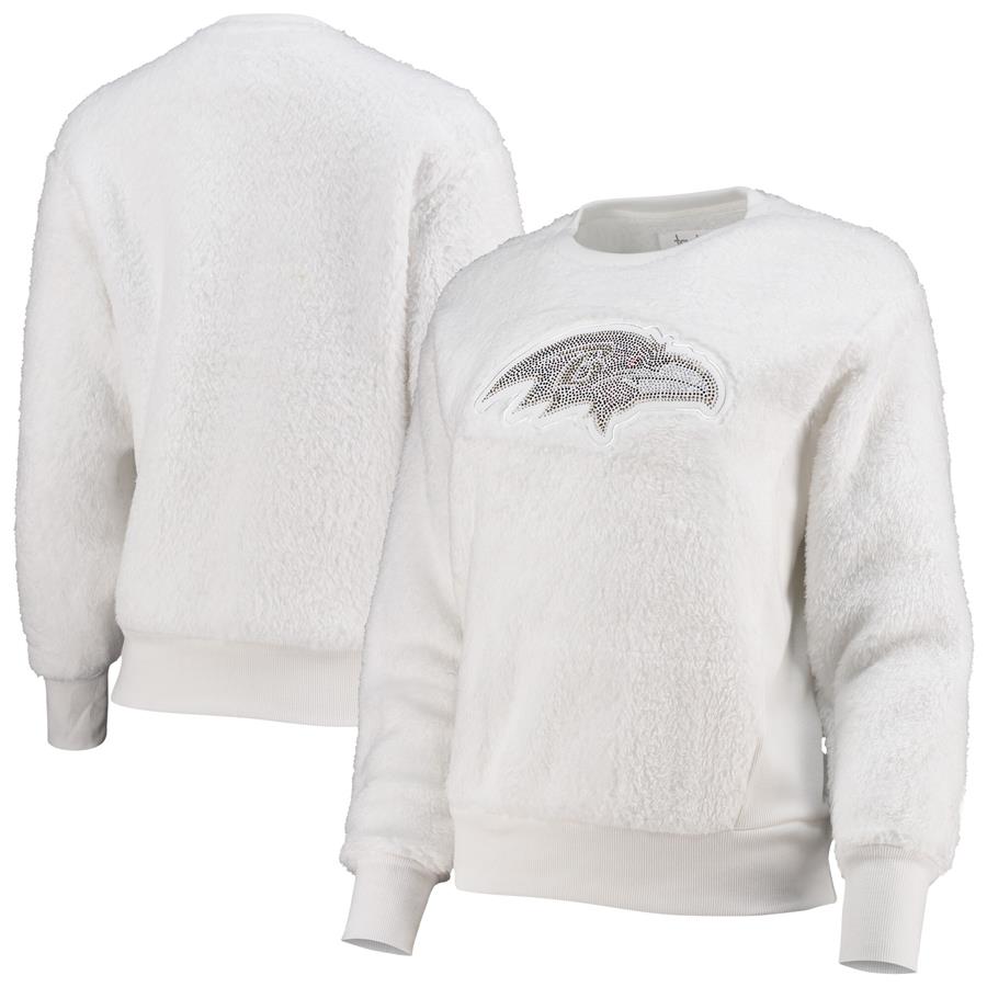 Baltimore Ravens Touch Women's Milestone Tracker Pullover Sweatshirt - White