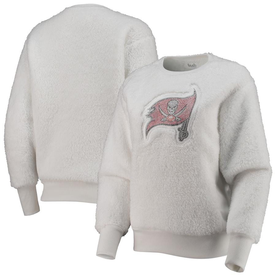 Tampa Bay Buccaneers Touch Women's Milestone Tracker Pullover Sweatshirt - White