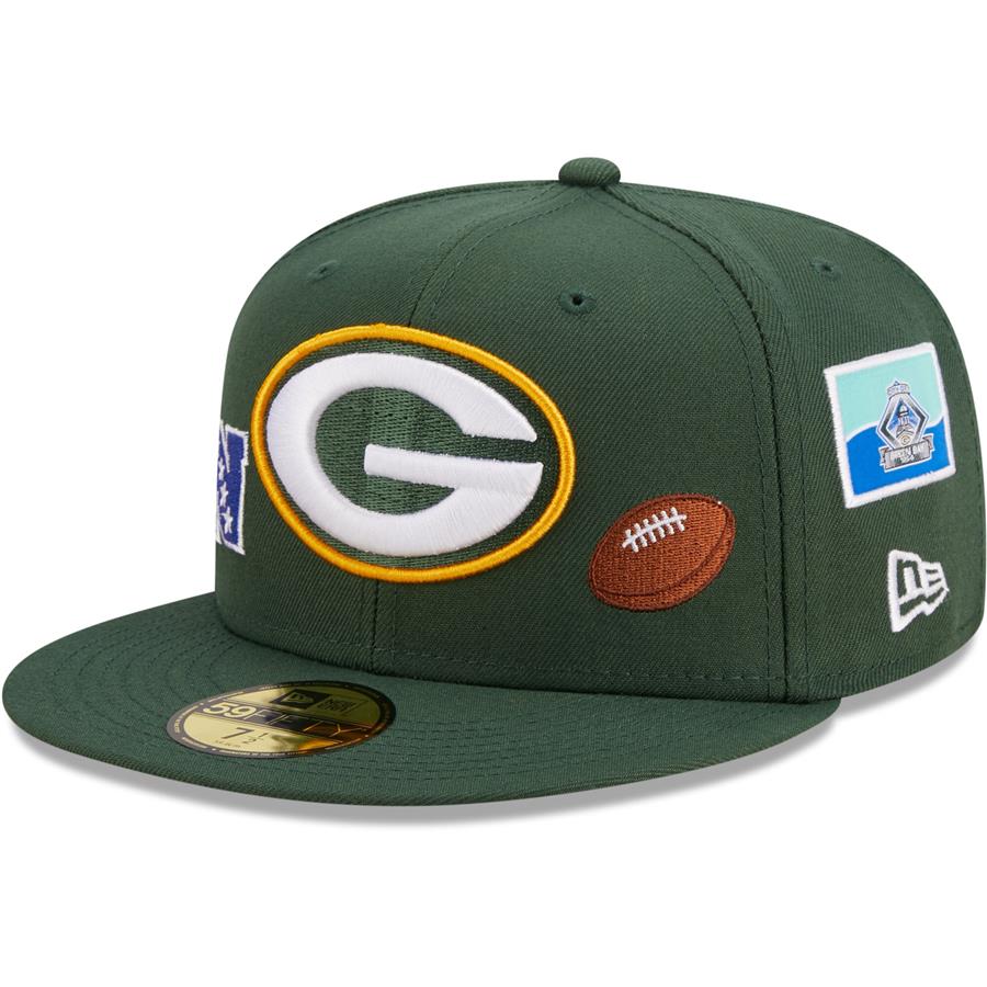 Green Bay Packers New Era Team Local 59FIFTY Fitted Hat - Green