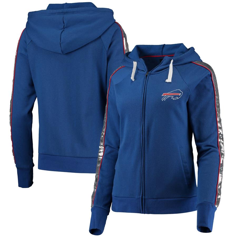 Buffalo Bills G-III 4Her by Carl Banks Women's Game Changer Raglan Full-Zip Hoodie - Royal
