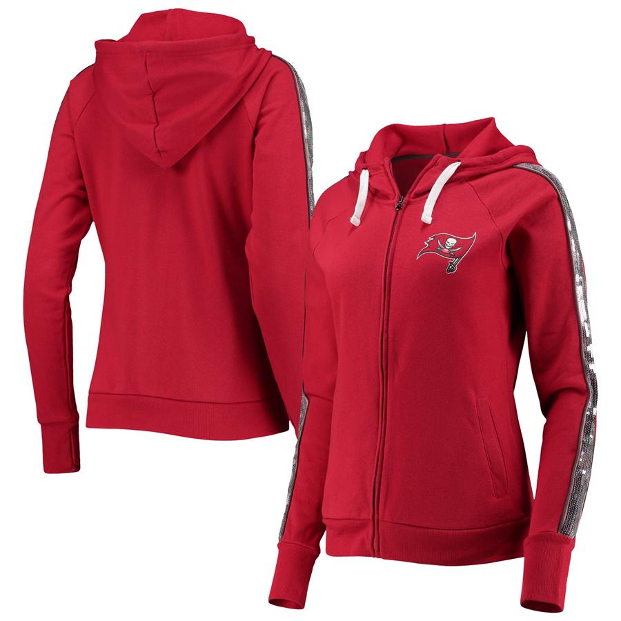Tampa Bay Buccaneers G-III 4Her by Carl Banks Women's Game Changer Raglan Full-Zip Hoodie - Red