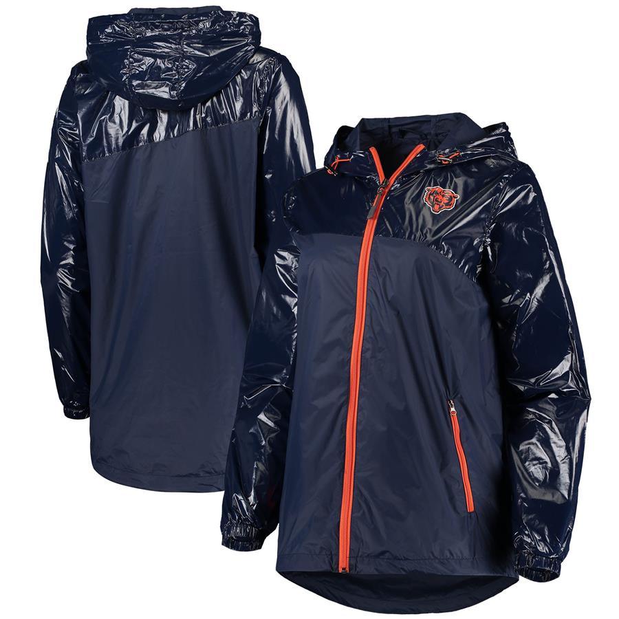 Chicago Bears G-III 4Her by Carl Banks Women's Double-Coverage Full-Zip Hoodie Jacket - Navy