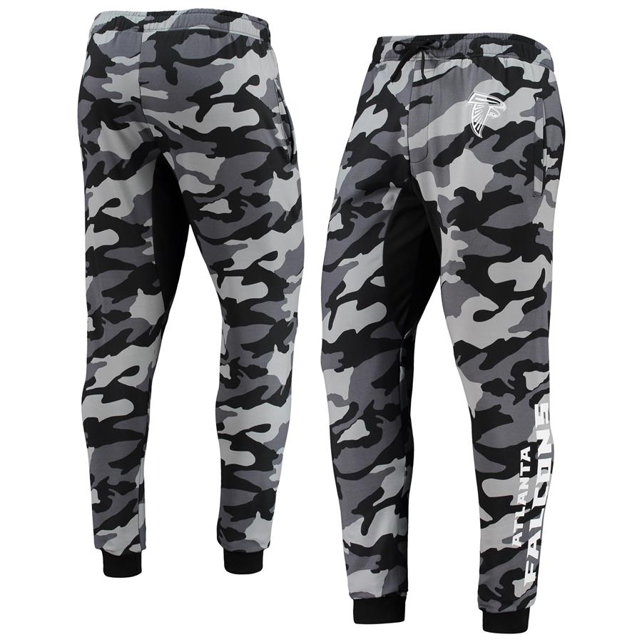 Atlanta Falcons FOCO Camo Jogger Pants - Black
