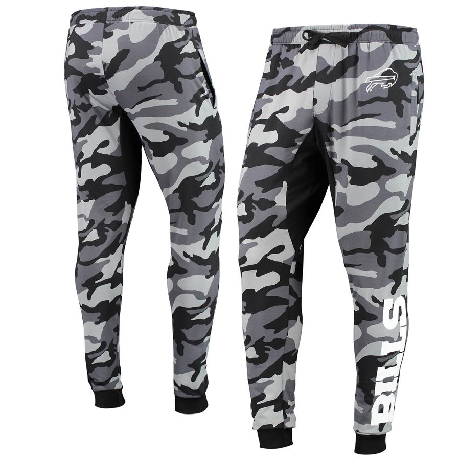 Buffalo Bills FOCO Camo Jogger Pants - Black