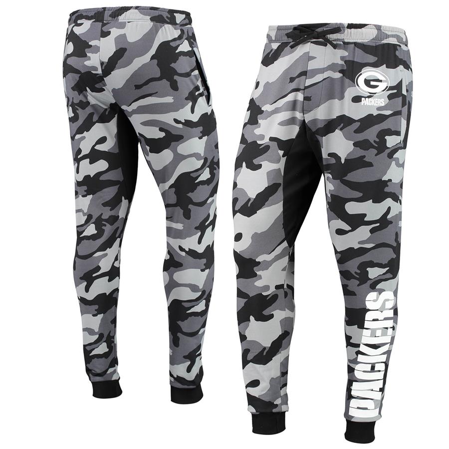 Green Bay Packers FOCO Camo Jogger Pants - Black