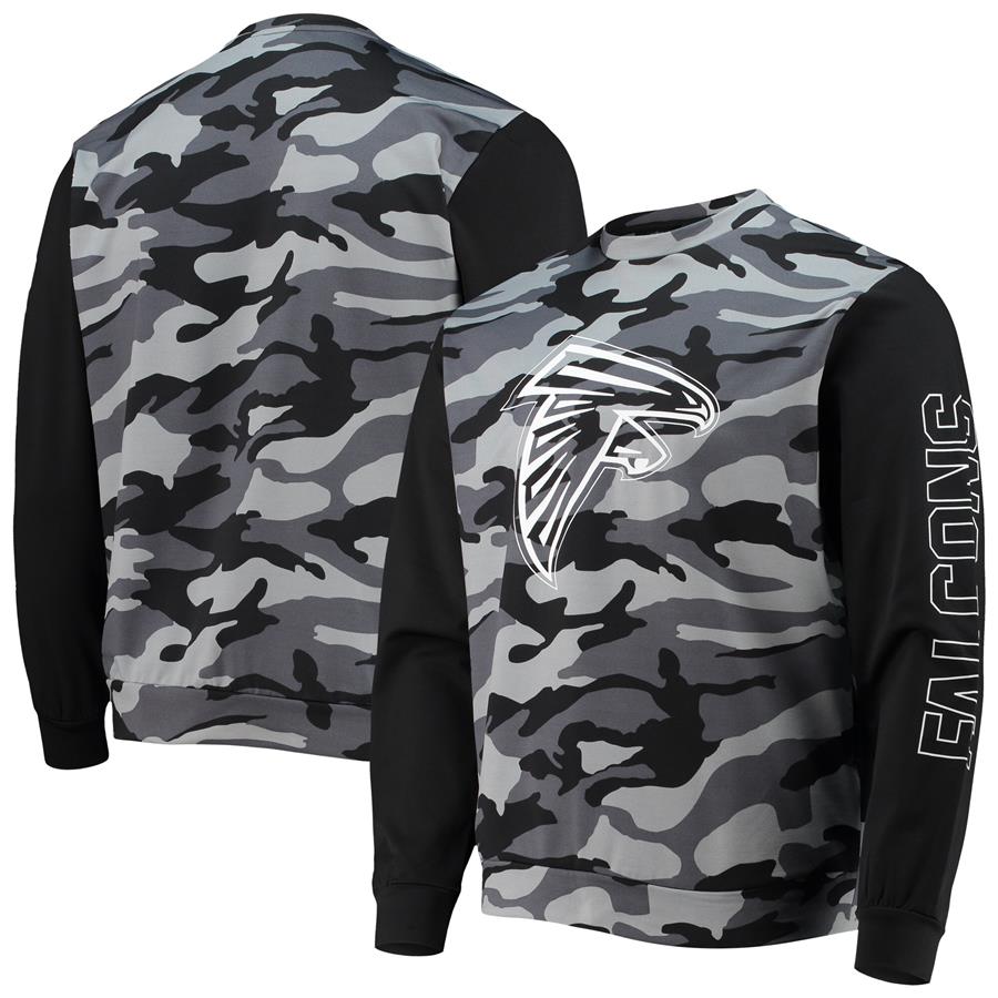 Atlanta Falcons FOCO Camo Long Sleeve T-Shirt - Black