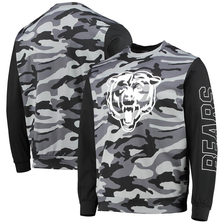 Chicago Bears FOCO Camo Long Sleeve T-Shirt - Black