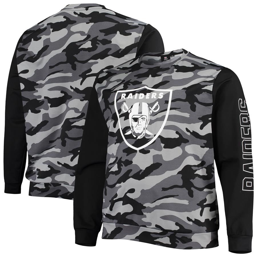 Las Vegas Raiders FOCO Camo Long Sleeve T-Shirt - Black