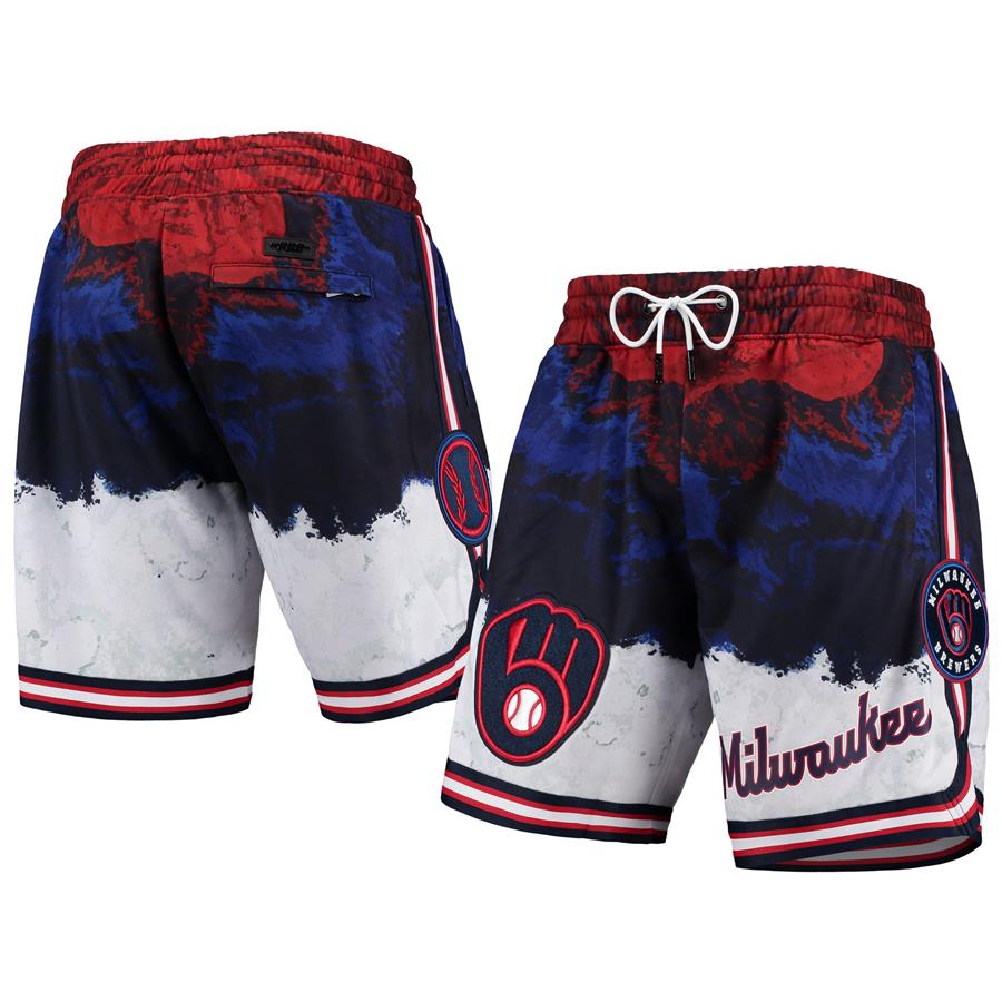 Milwaukee Brewers Pro Standard Red, White and Blue Shorts