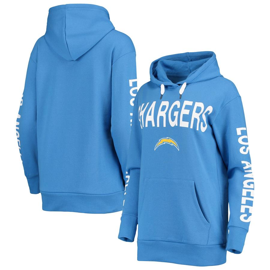 Женское худи Los Angeles Chargers G-III 4Her by Carl Banks Extra Point (голубой)
