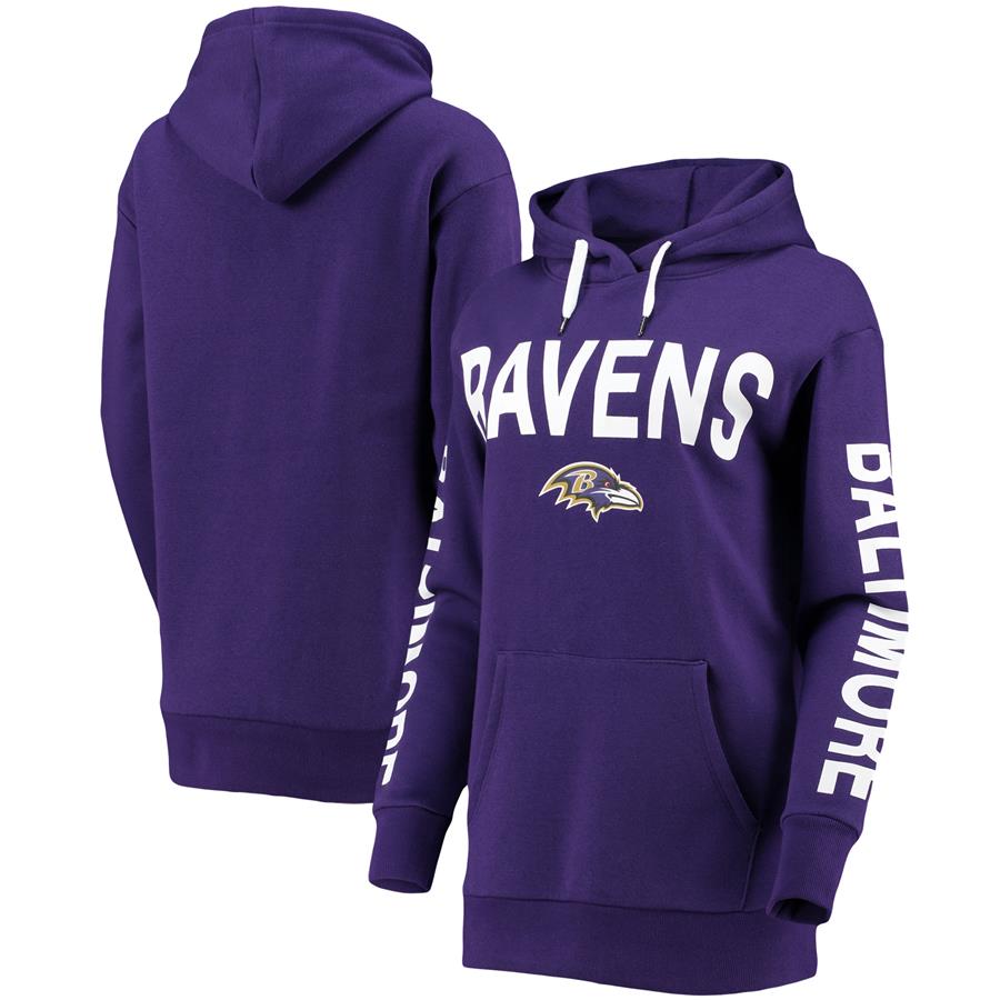 Baltimore Ravens G-III 4Her by Carl Banks Women's Extra Point Pullover Hoodie - Purple