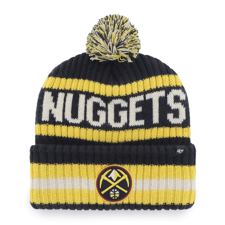 Denver Nuggets '47 Bering Cuffed Knit Hat with Pom - Navy