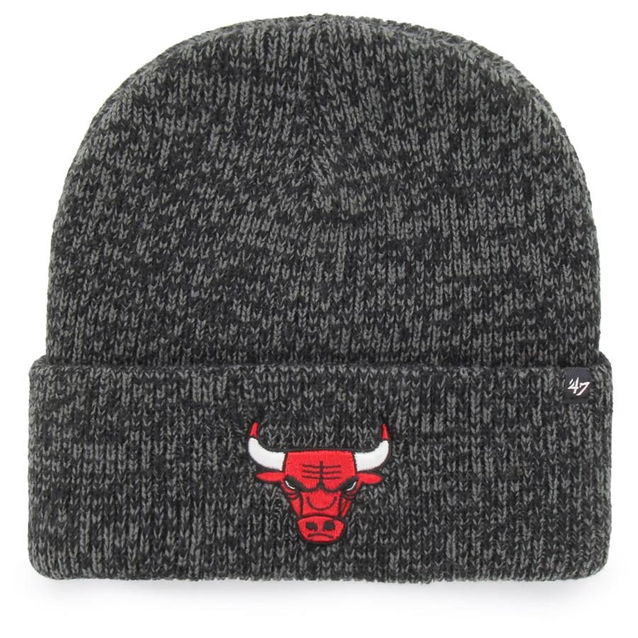 Chicago Bulls '47 Brain Freeze Cuffed Knit Hat - Black