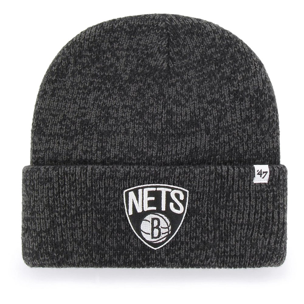 Brooklyn Nets '47 Alternate Logo Brain Freeze Cuffed Knit Hat - Black
