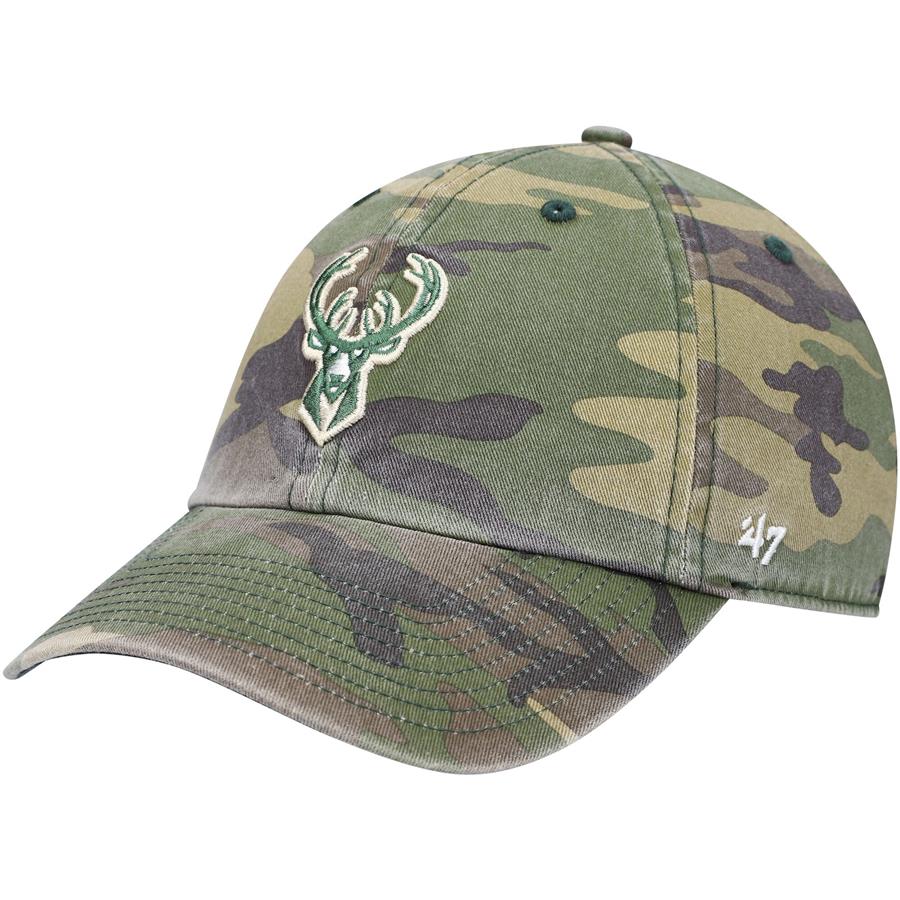 Milwaukee Bucks '47 Clean Up Adjustable Hat - Camo