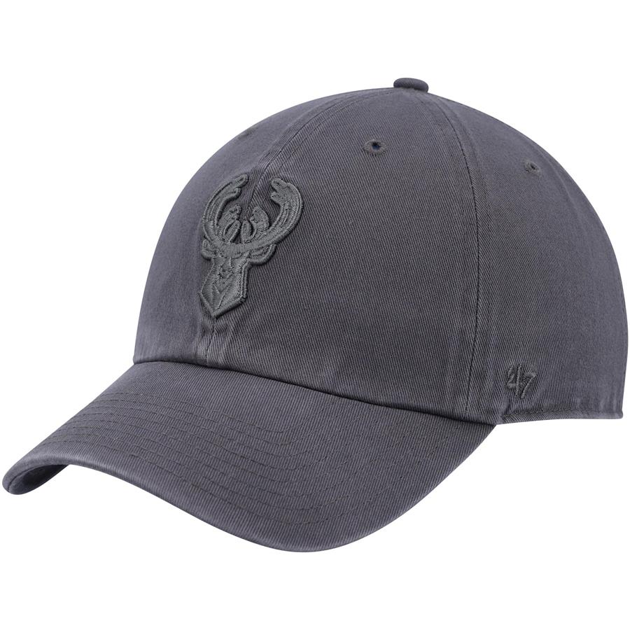 Milwaukee Bucks '47 Team Clean Up Adjustable Hat - Charcoal