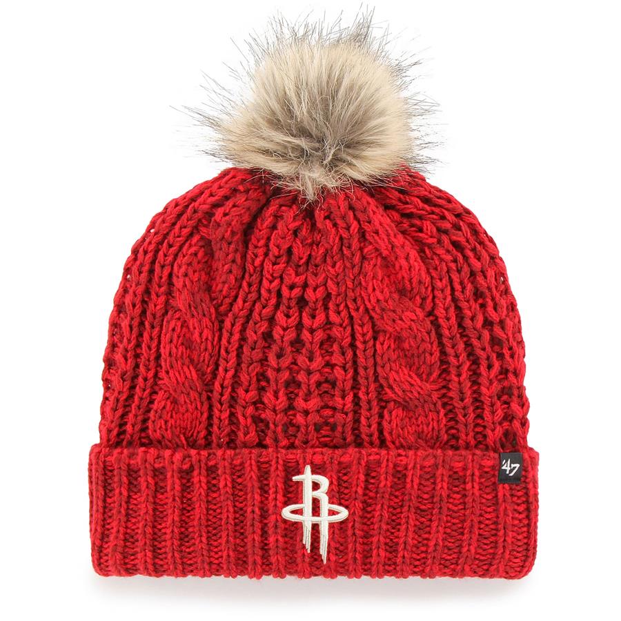 Houston Rockets '47 Women's Meeko Cuffed Knit Hat with Pom - Red