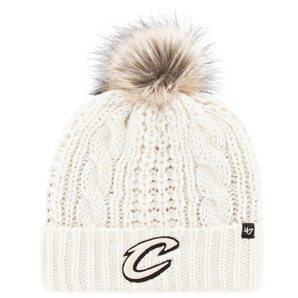Cleveland Cavaliers '47 Women's Meeko Cuffed Knit Hat with Pom - White