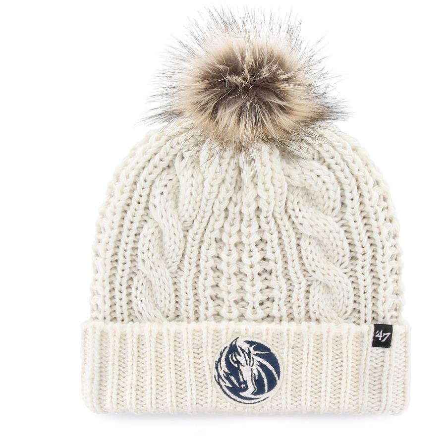 Dallas Mavericks '47 Women's Meeko Cuffed Knit Hat with Pom - White