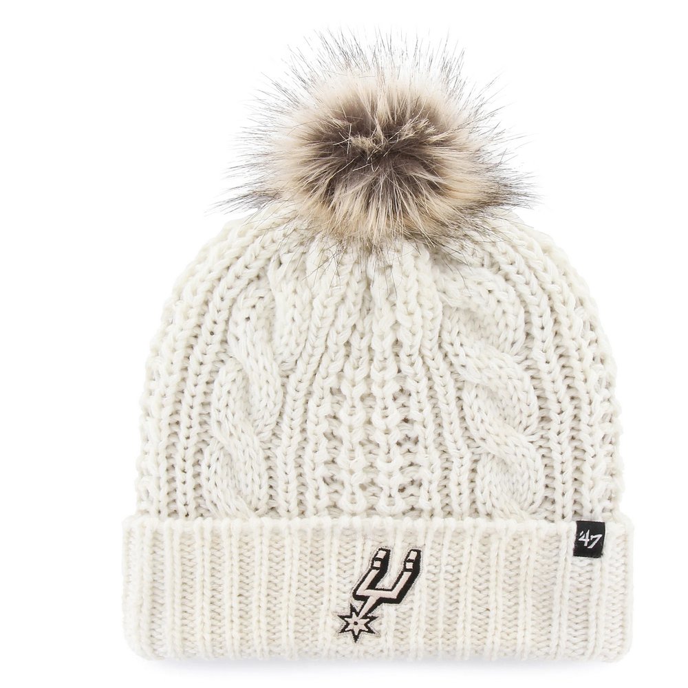 San Antonio Spurs '47 Women's Meeko Cuffed Knit Hat with Pom - White