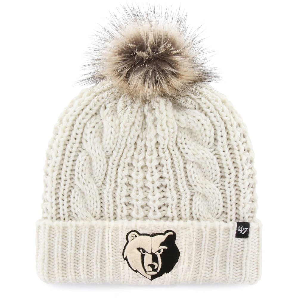 Memphis Grizzlies '47 Women's Meeko Cuffed Knit Hat with Pom - White