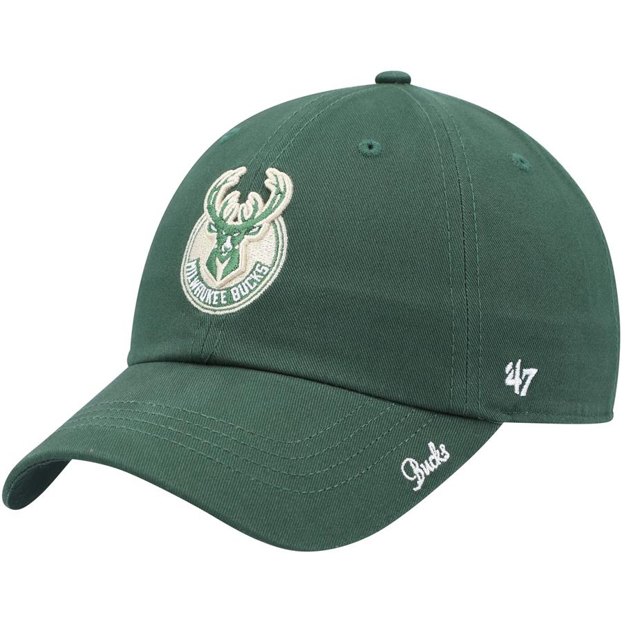 Milwaukee Bucks '47 Women's Miata Clean Up Logo Adjustable Hat - Hunter Green