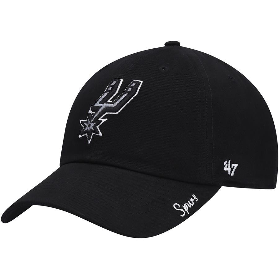 San Antonio Spurs '47 Women's Miata Clean Up Logo Adjustable Hat - Black