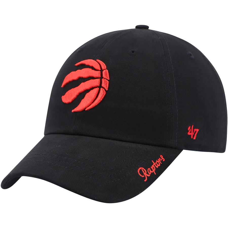 Toronto Raptors '47 Women's Miata Clean Up Logo Adjustable Hat - Black