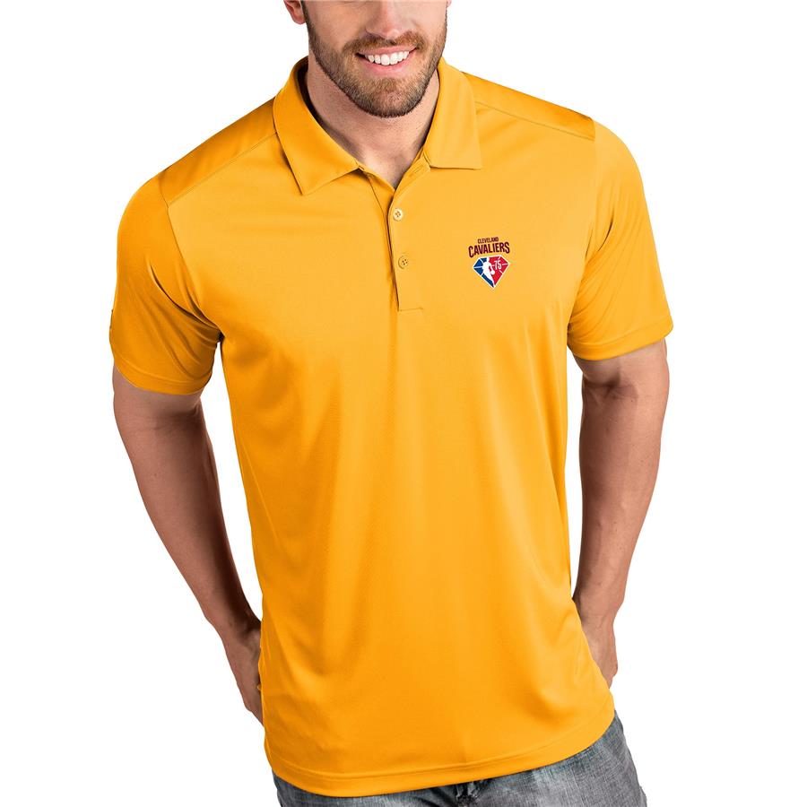 Cleveland Cavaliers Antigua NBA 75th Anniversary Tribute Polo - Gold