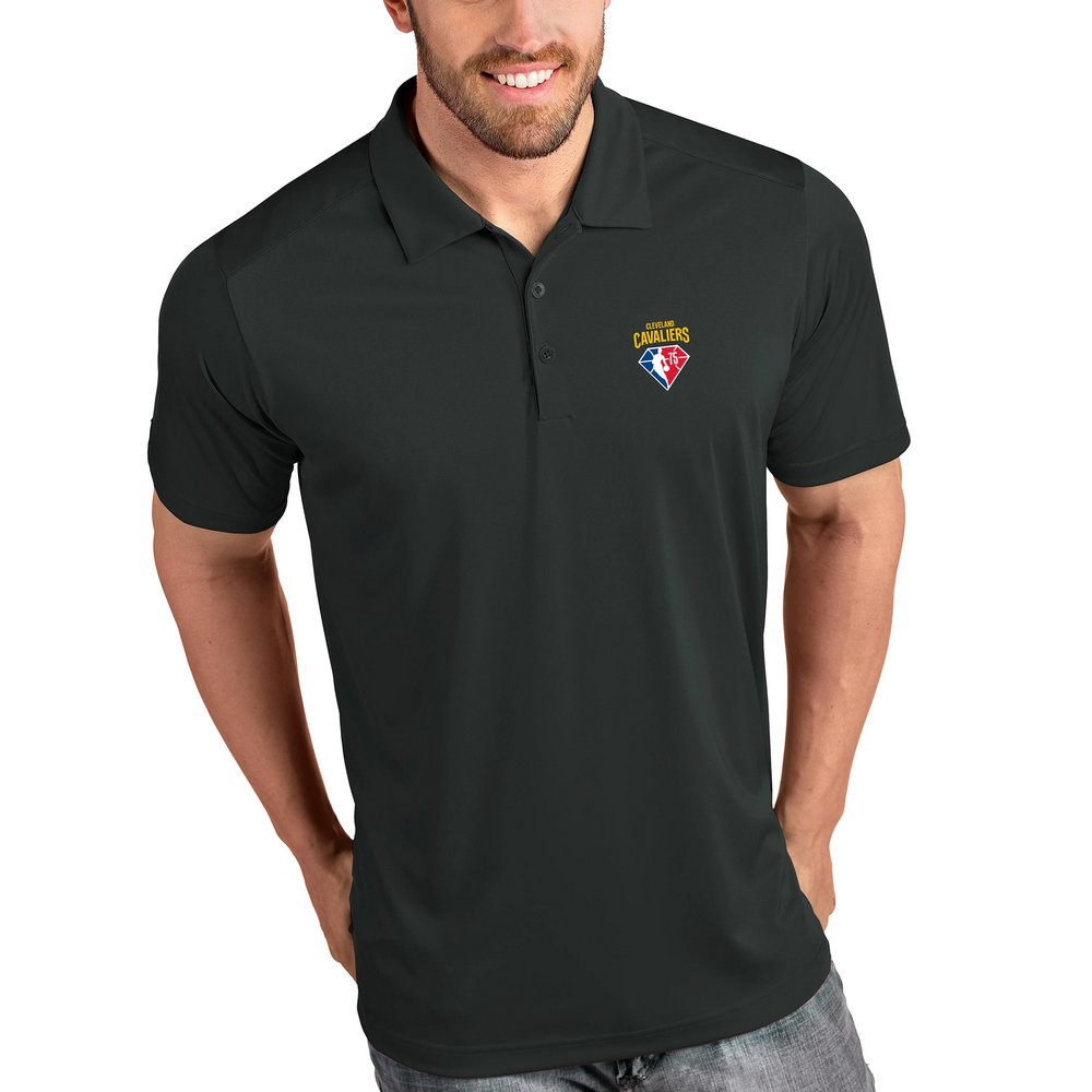 Cleveland Cavaliers Antigua NBA 75th Anniversary Tribute Polo - Gray
