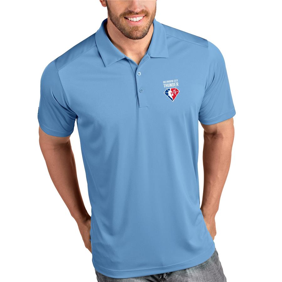 Oklahoma City Thunder Antigua NBA 75th Anniversary Tribute Polo - Blue