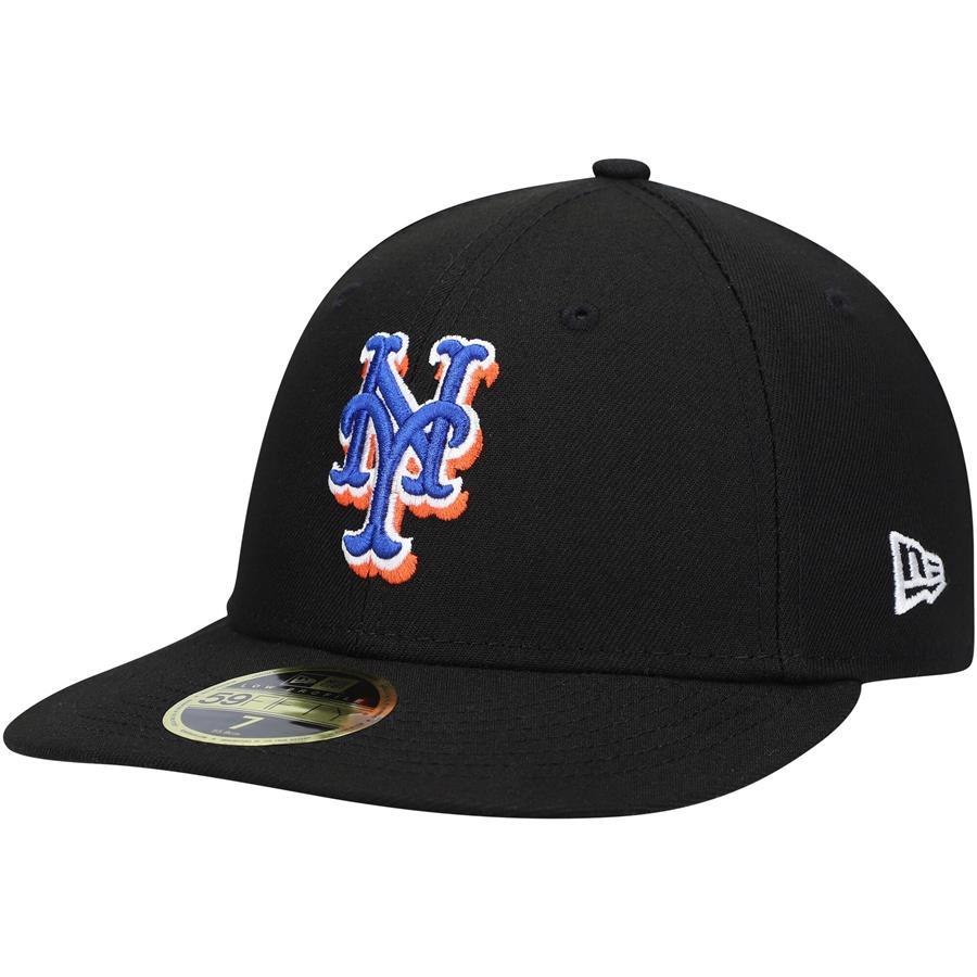 New York Mets New Era 2021 Turn Back The Clock Low Profile 59FIFTY Fitted Hat - Black