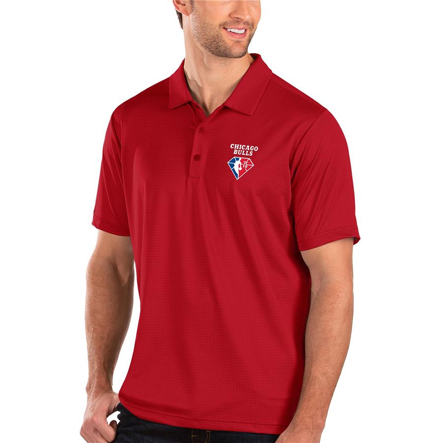Chicago Bulls Antigua NBA 75th Anniversary Balance Polo - Red