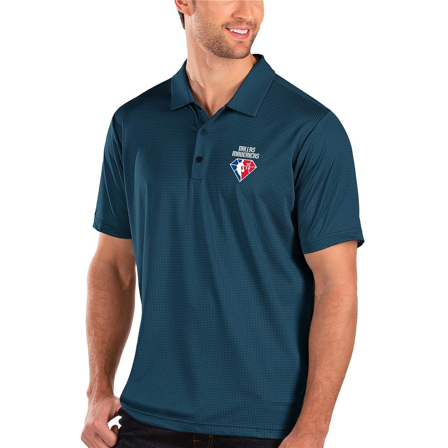 Dallas Mavericks Antigua NBA 75th Anniversary Balance Polo - Navy