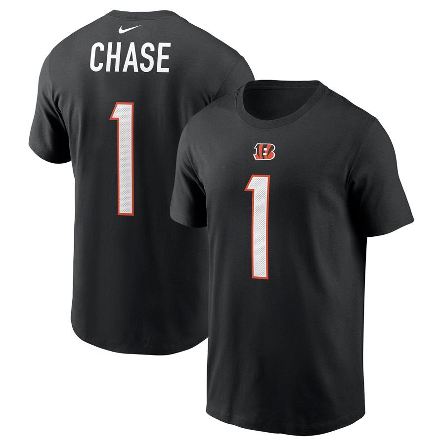 Ja'Marr Chase Cincinnati Bengals Nike Player Name & Number T-Shirt - Black